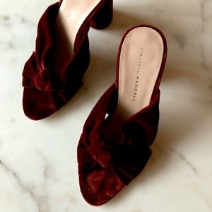 Loeffler Randall velvet knot high heel